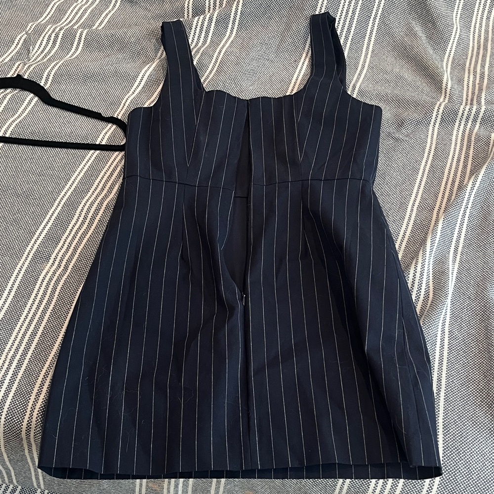 Favorite Daughter Navy Pinstripe Dress - Picture 5 of 5